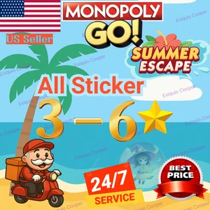 Monopoly Stickers Go! 3⭐- 4⭐- 5⭐- 6⭐ (All New Sticker)🔥 Cheaps 🔥 - Picture 1 of 1