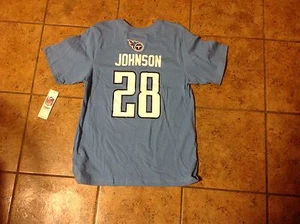 Tennessee Titans Chris Johnson Youth Xl Fits Size 16/18 T-Shirt New With Tags - Picture 1 of 2