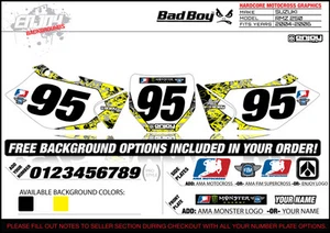 BADBOY Motocross Number Plate Graphic 04-06 RMZ 250 NUMBERS by ENJOY MFG - Picture 1 of 1