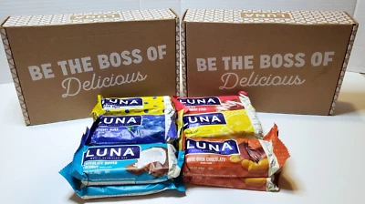 2 BOXES LUNA Bar - Variety Pack - Gluten-Free - Non-GMO - 7-9g Protein 24 Count - Image 1 of 4