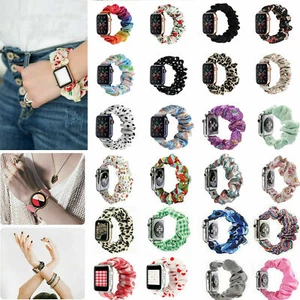 Correa de banda de bucle de moda Scrunchie fr para Apple Watch Ultra 2 serie 9 8 7 SE 38-49 mm - Imagen 1 de 59