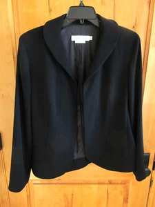 GARFIELD & MARKS SIZE 10 VTG OPEN FRONT COAT SIZE 10 MADE IN NEW YORK CITY BLACK - Picture 1 of 8