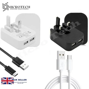 Fast Charging 3 Pin Wall Charger 2A Power Foldable Compact Plug Adapter - Picture 1 of 16