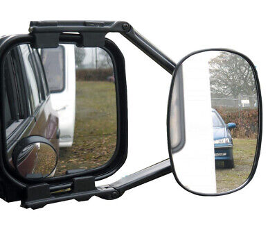 Vision Car Towing Mirror Caravan Car Wing Trailer Easy Fit Flat Glass SM0060 • 20€