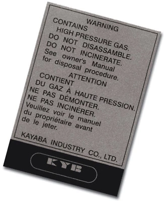 YAMAHA XT500 TT500 KYB Amortiguador Trasero Amortiguador Cuerpo Calcomanía Adhesiva 5-038 Foto 1 de 3