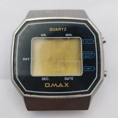 Omax quartz digital chronograph vintage men's watch for parts - Image 1 of 4
