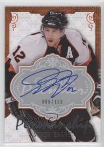 2008-09 O-Pee-Chee Premier Penmanship /100 Simon Gagne #PP-SG Auto
