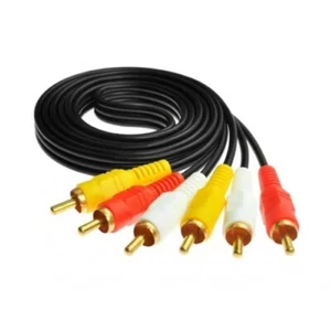 IDOME 3RCA macho para enchufar cable/plomo PHONO audio y video compuesto cable AV/TV/DVD - Imagen 1 de 1