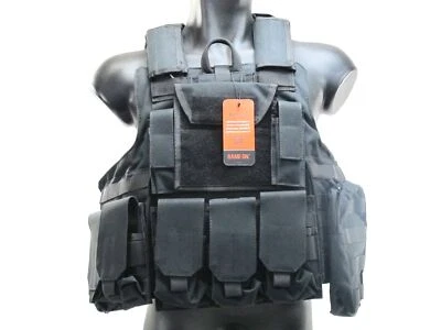 Lancer Tactical CA-303 Body Armor Strike Plate Carrier Airsoft Vest  (Black) - Image 1 of 4