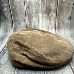 Vtg Trav’ler By Country Gentlemen Suede Newsboy/Cabbie Flat Cap Size - Picture 1 of 5