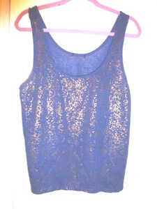 ELEKTRISCHES BLAUES GROSSES STRICKTOP MIT TOLLEM GOLDDESIGN AUF DER VORDERSEITE DES OBERTEILS - Bild 1 von 3