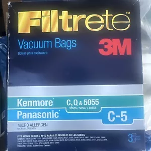 filtrete Vakuumbeutel 3M Kenmore C,Q & 5055 Panasonic C-5 Mikroallergen - Bild 1 von 2