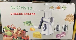Rotary Cheese Grater Hand Drum Slicer Crank Vegetable Chopper Stainless Steel - Picture 1 of 2