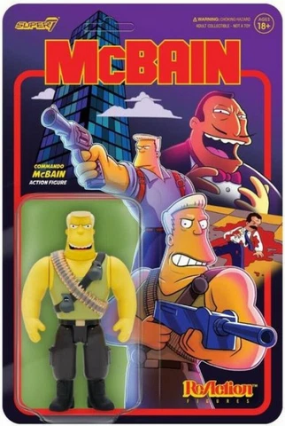Commando McBain The Simpsons Super 7 Reaction Figure Cover