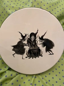 Potters Studio WITCH CAULDRON SPELL Halloween Black Footed Cake Stand BRAND NEW - Picture 1 of 4