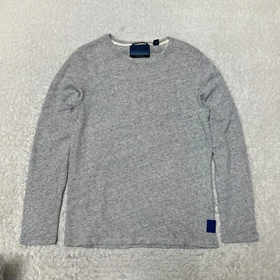 Blauw Scotch Soda Sweater Men Large Heather Gray Crew Neck Fleece Sweatshirt - Image 1 of 4
