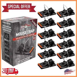 12 Pack Mouse Traps Best Mouse Traps That Work, Sanitary Safe Mouse Catcher - Picture 1 of 5