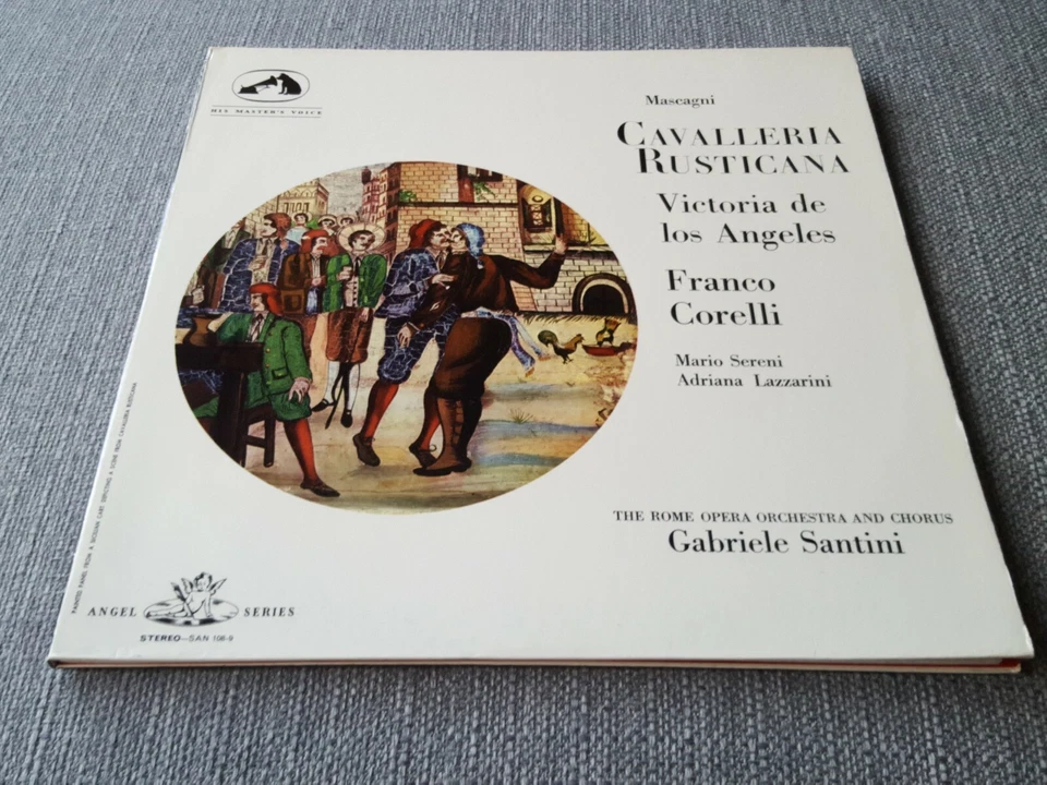 HMV SAN 108 / 9 WHITE/GOLD 1ST  CAVALLERIA RUSTICANA  FRANCO CORELLI  NR MINT - Image 1 of 4