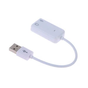USB 2.0 To Jack External USB Sound Card 3D Audio Headset Microphone For Laptop - Bild 1 von 8