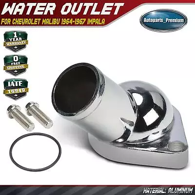 45° Water Outlet Thermostat Housing for Chevrolet Malibu 1964-1967 Impala Camaro - Image 1 of 4