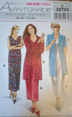Neue Mode Still Sewing Pattern V22753 Sz 12-26 UC Dress &Jacket - Image 1 of 3