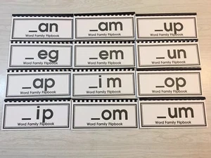 Word Family Flip Books - Set of 12 - Kit Two #2 - Picture 1 of 8