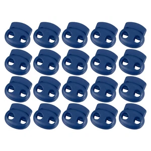 Plastic Spring Cord Locks, 20Pcs Shoe Lace Tie Lock (Sapphire Blue) - Picture 1 of 7