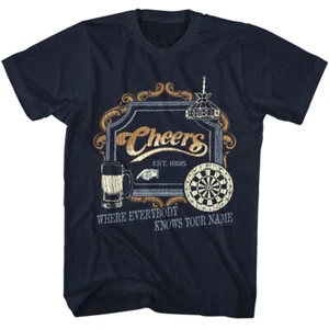 Camiseta para hombre Cheers TV Show Where Everybody Knows Your Name Bar Sign Est 1895 - Imagen 1 de 6