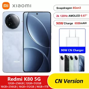 Xiaomi Redmi K80 5G Snapdragon 8 Gen 3 NFC 90W 50MP 6550mAh 6.67'' 2K 120Hz IP68 - Picture 1 of 15