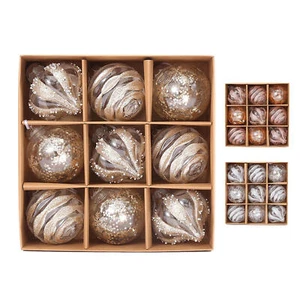Christmas Tree Balls 9pcs Christmas Balls Ornaments For Tree Hangable Ball Decor - Picture 1 of 15