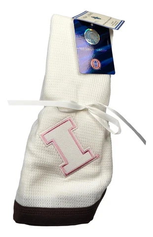 Baby Girl Blanket Illinois Fighting Illini Pink NCAA Team Logo Cover