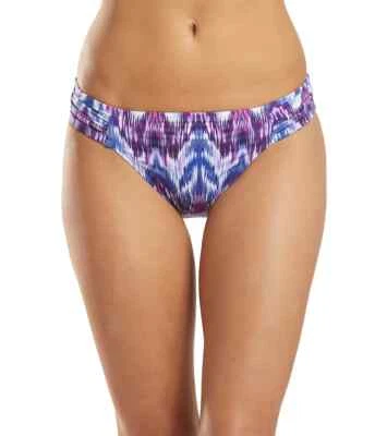 NWT Tommy Bahama Blue Monday Ikat Shirred Hipster Swimsuit Bikini Bottom Small - Image 1 of 4