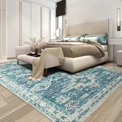 LoomBloom Multi Sizes Hand Knotted Wool Oushak Arts & Crafts Area Rug Turquoise
