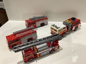 Die-cast 1:50 Fire Vehicles job lot of 4 - Hongwell / Majorette/ Motor Max (E36)