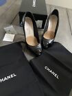 Chanel stiletto pumps size 37.5 Black 12p G28289Y01070￼