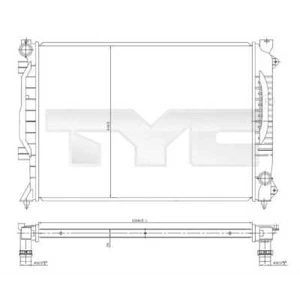 TYC Enfriador Refrigeración Del Motor Ventilador Apto para Audi A6 Avant 4B C5 - Imagen 1 de 1
