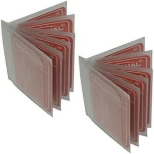 Set of 2 Heavy Duty Vinyl 6 Pages Insert for Bifold or Trifolds Wallet Nice - Picture 1 of 1