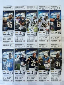 Complete Set (10) 2014 San Diego Chargers Tickets vs Patriots, Raiders, Rams + - Picture 1 of 1