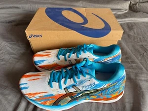 Men's ASICS Gel-Nimbus 23 Noosa Aqua/Marigold/Orange Trainers - UK 13 / US 14 - Picture 1 of 8