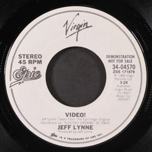 JEFF LYNNE: video! / same VIRGIN 7" Single 45 RPM - Picture 1 of 2