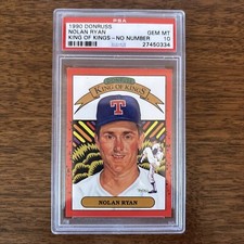 NOLAN RYAN~RARE (POP 95) 1990 DONRUSS KING of KINGS NO NUMBER PSA-10 GEM-MT CARD