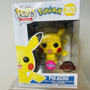 Pokemon Pikachu FLOCKED Funko Pop! Vinyl 353 SPECIAL EDITION - Bild 1 von 6