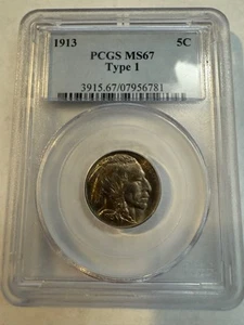 1913 Type I Buffalo Nickel NGC 67 Free Shipping USA Only (48) - Picture 1 of 2
