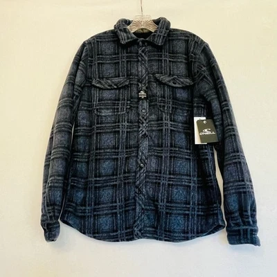 Chaqueta Camisa O'Neill Para Hombres Superfleece Franela a Cuadros, Abotonada Manga Larga Pequeña Foto 1 de 4