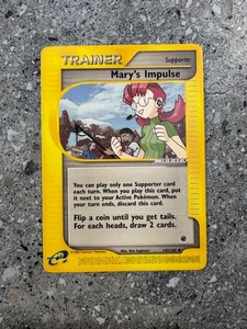 Pokemon TCG Cards Mary's Impulse 142/165 Expedition Uncommon LP - Picture 1 of 4