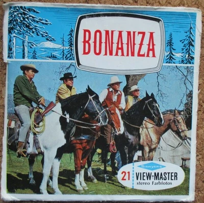 3 VIEW-MASTER 3D BILDSCHEIBEN - BONANZA - Bild 1 von 3
