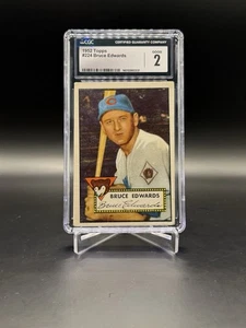 1952 Topps Bruce Edwards #224 CGC 2 Chicago Cubs - Picture 1 of 2