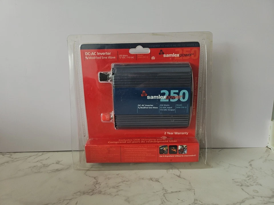 SAMLEX POWER SAM-250-12 Modified Sine Wave DC-AC Inverter 240W - Image 1 of 4