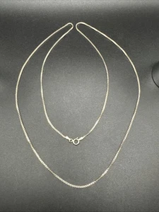 30" Sterling Silber Box Kette Halskette Patina 6 g 1,2 mm 925 T23 - Bild 1 von 5