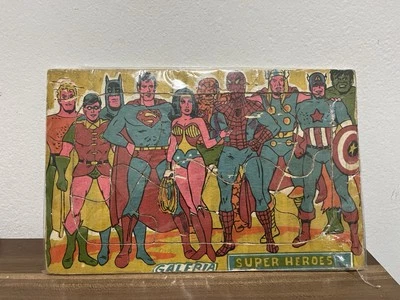 Super Heroes Puzzle Dc/Marvel Peru Vintage Very Rare 70s Batman/Superman/W.woman - Image 1 of 2